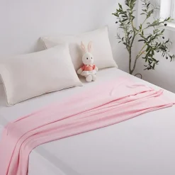 100% Bamboo Fiber Banket Washable Air-conditioned Towel Quilt Ice Silk Summer Cooling Quilt Children's Lunch Blanket 100% Viscose Derived from Bamboo