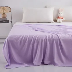 100% Bamboo Fiber Banket Washable Air-conditioned Towel Quilt Ice Silk Summer Cooling Quilt Children's Lunch Blanket 100% Viscose Derived from Bamboo