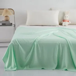 100% Bamboo Fiber Banket Washable Air-conditioned Towel Quilt Ice Silk Summer Cooling Quilt Children's Lunch Blanket 100% Viscose Derived from Bamboo