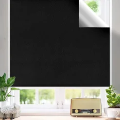 100% Blackout Shades Blind Curtains Window Cover,DIY Cut to Any Size or Shape,Hook & Loop Tabs,Portable Bags for Travel,Light & UV Blocking for House,Baby Nursery,Apartment