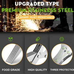 5 Blade Kitchen Salad Scissors - Cool Kitchen Gadgets for Cutting Fresh Garden Herbs - Herb Cutter Shears with 5 Blades and Cover, Sharp and Anti-rust Stainless Steel, Dishwasher Safe