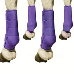 4 Breathable Protective Riding Boots - Ultimate Comfort and Durability for Active Horses, Without Battery