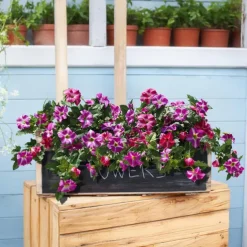 1 Bundle Artificial Flowers for Outdoors Spring Faux Morning Glory Look Real Silk Flowers for Outside Planter UV Resistant Fake Flowers for Home Garden Balcony Yard Porch Deco