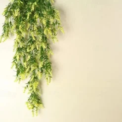 4 Bundles Artificial Lavender Hanging Flower Bouquet Vine Hanging Plants Fake Ivy Vine Leaves For Patio Home Bedroom Wedding Indoor Outdoor Wall Decor, Home Decor, Aesthetic Room Decor