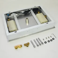 500*360 Chrome/3- Color LED Bathroom Faucets Rain Mixer Complete with Stainless Steel Rainfall Shower Head Ceiling Mounted Color Change By Water Temperature, Hydor Power, No Battery Needed