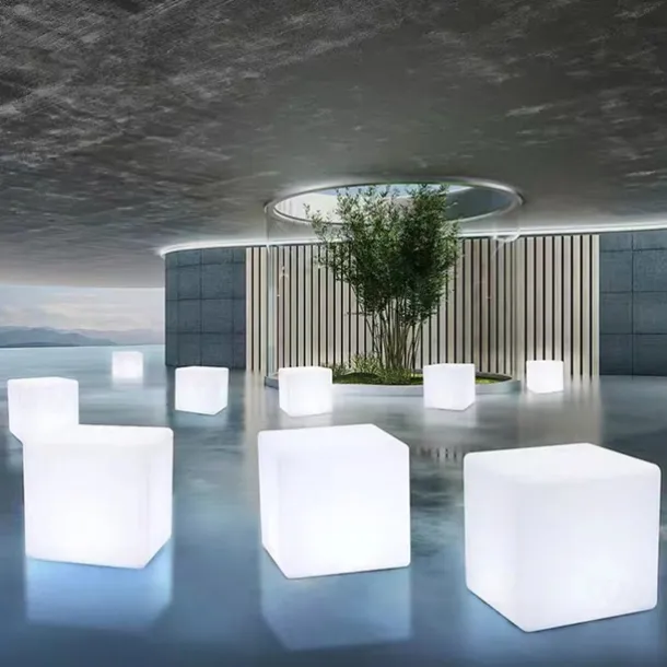 16 Color Switching Luminous Square Light Remote Control USB Charging Waterproof LED Luminous Cube LED Square Light Design Light Party Decoration Light