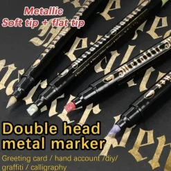 12-24-36 Colors Double-Ended Metal Texture Marker Pen,Perfect For Easter Decoration,Perfect For Easter Decoration