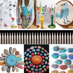 10/20 Colours Metallic Marker Pens For Glass Paint Rock Painting Stone DIY Card Making Plastic Pottery Wood Metal SurfacePerfect For Easter Decoration