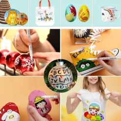 10/20 Colours Metallic Marker Pens For Glass Paint Rock Painting Stone DIY Card Making Plastic Pottery Wood Metal SurfacePerfect For Easter Decoration