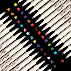 10/20 Colours Metallic Marker Pens For Glass Paint Rock Painting Stone DIY Card Making Plastic Pottery Wood Metal SurfacePerfect For Easter Decoration
