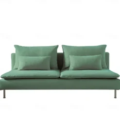 100% Cotton 3 Seat Section Cover Solid Color Quilted Cotton Slipcovers 8pcs Futon Cover Set SODERcover LITB PRIME cover