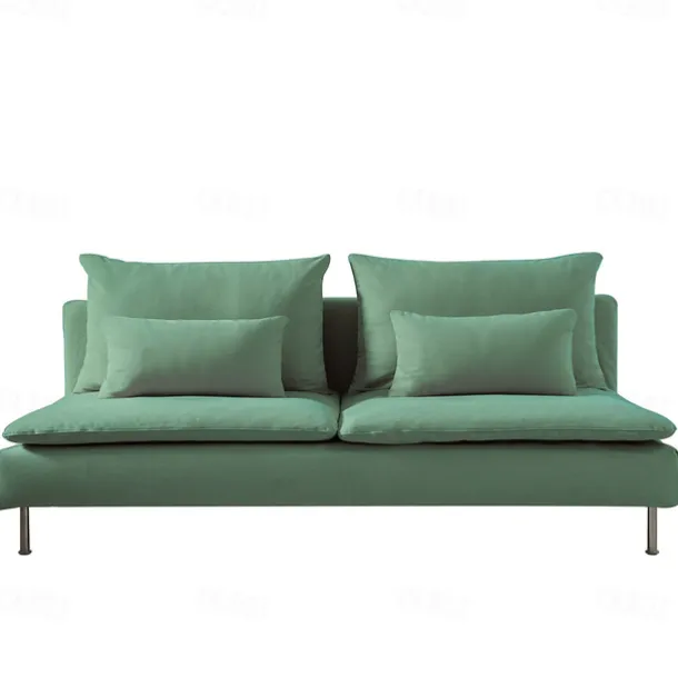 100% Cotton 3 Seat Section Cover Solid Color Quilted Cotton Slipcovers 8pcs Futon Cover Set SODERcover LITB PRIME cover