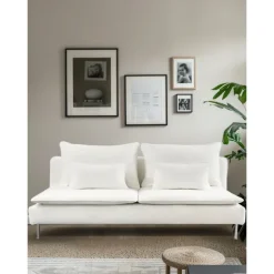 100% Cotton 3 Seat Section Cover Solid Color Quilted Cotton Slipcovers 8pcs Futon Cover Set SODERcover LITB PRIME cover