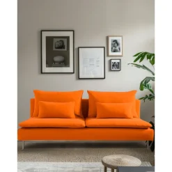 100% Cotton 3 Seat Section Cover Solid Color Quilted Cotton Slipcovers 8pcs Futon Cover Set SODERcover LITB PRIME cover