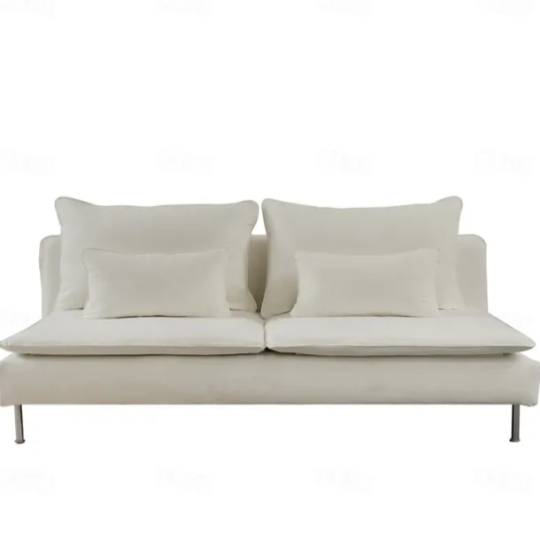 100% Cotton 3 Seat Section Cover Solid Color Quilted Cotton Slipcovers 8pcs Futon Cover Set SODERcover LITB PRIME cover