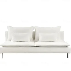 100% Cotton 3 Seat Section Cover Solid Color Quilted Cotton Slipcovers 8pcs Futon Cover Set SODERcover LITB PRIME cover