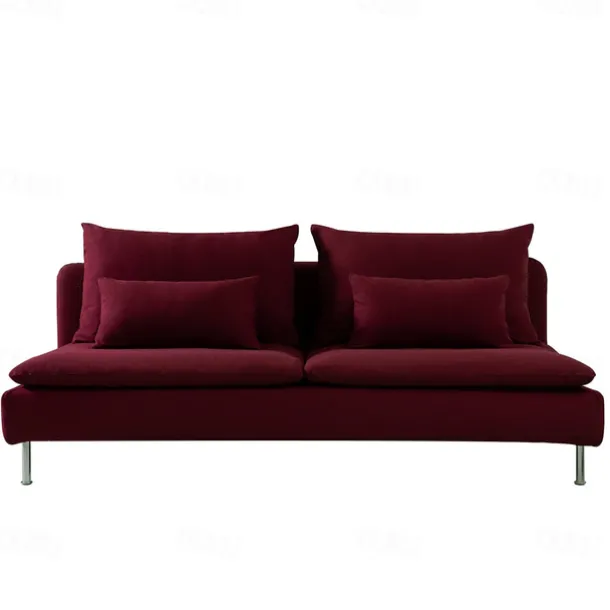 100% Cotton 3 Seat Section Cover Solid Color Quilted Cotton Slipcovers 8pcs Futon Cover Set SODERcover LITB PRIME cover