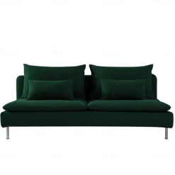 100% Cotton 3 Seat Section Cover Solid Color Quilted Cotton Slipcovers 8pcs Futon Cover Set SODERcover LITB PRIME cover