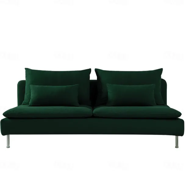 100% Cotton 3 Seat Section Cover Solid Color Quilted Cotton Slipcovers 8pcs Futon Cover Set SODERcover LITB PRIME cover