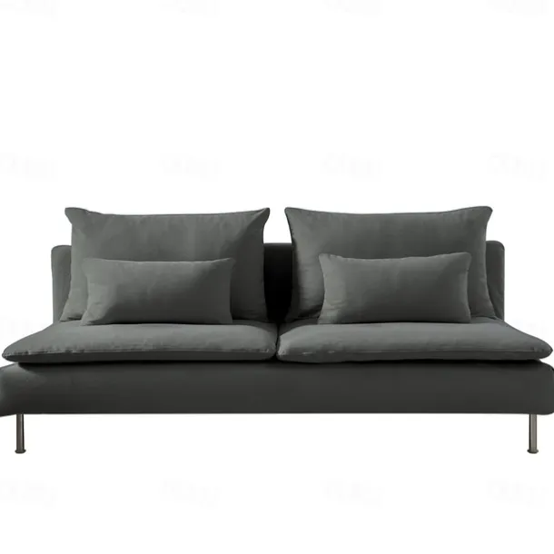 100% Cotton 3 Seat Section Cover Solid Color Quilted Cotton Slipcovers 8pcs Futon Cover Set SODERcover LITB PRIME cover