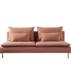 100% Cotton 3 Seat Section Cover Solid Color Quilted Cotton Slipcovers 8pcs Futon Cover Set SODERcover LITB PRIME cover