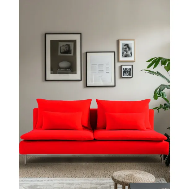 100% Cotton 3 Seat Section Cover Solid Color Quilted Cotton Slipcovers 8pcs Futon Cover Set SODERcover LITB PRIME cover