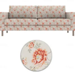 100% Cotton 3 Seater Floral Sofa Cover Quilted Cotton Slipcovers KARLcover LITB PRIME cover