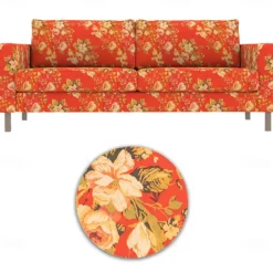 100% Cotton 3 Seater Floral Sofa Cover Quilted Cotton Slipcovers KARLcover LITB PRIME cover