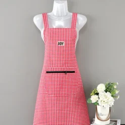 100% Cotton Apron Breathable for Home Use, Kitchen, Summer Women's Fashion, Cute Japanese and Korean Version of Apron, Anti Oil Stain Work Print