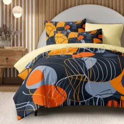 100% Cotton Duvet Cover Set Colorful Geometry Pattern Comforter Set Soft 3-Piece Luxury Bedding Set Home Decor Gift King Queen Full Sizehree Piece Set
