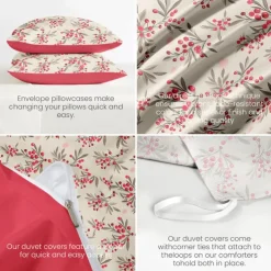 100% Cotton Duvet Cover Set Comforter Set Floral Comforter Cover Bedding Gifts Decoration For Home King Queen Duvet Cover