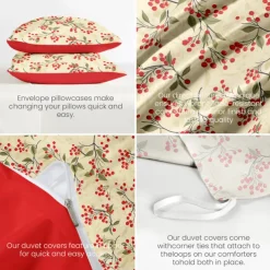 100% Cotton Duvet Cover Set Comforter Set Floral Comforter Cover Bedding Gifts Decoration For Home King Queen Duvet Cover