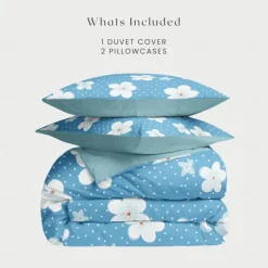 100% Cotton Duvet Cover Set Floral Pattern Comforter Set 2/3PCS Luxury Bedding Set Home Decor Bedding Gift King Queen Full Size