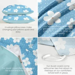 100% Cotton Duvet Cover Set Floral Pattern Comforter Set 2/3PCS Luxury Bedding Set Home Decor Bedding Gift King Queen Full Size