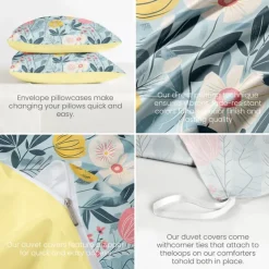 100% Cotton Duvet Cover Set Floral Pattern Comforter Set Soft 3-Piece Luxury Bedding Set Home Decor Gift King Queen Full Sizehree Piece Set