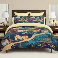 100% Cotton Duvet Cover Set Landscape Pattern Set Soft 3-Piece Luxury Bedding Set Home Decor Gift King Queen Duvet Cover