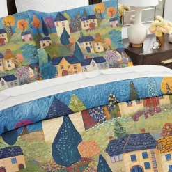 100% Cotton Duvet Cover Set Landscape Pattern Set Soft 3-Piece Luxury Bedding Set Home Decor Gift King Queen Duvet Cover