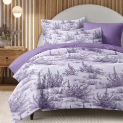 100% Cotton Duvet Cover Set Toile De Jouy Pattern Comforter Set Soft 3-Piece Luxury Bedding Set Home Decor Gift King Queen Full Sizehree Piece Set
