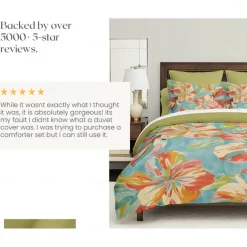 100% Cotton Floral Colorful Ink Duvet Cover 3-Piece Set for Summer Soft Skin Friendly Long Lasting Hotel Bedding Comfy Set 1 Duvet Cover 2 Pillowcases