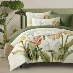 100% Cotton Floral Series Duvet Cover 3-Piece Set for Summer Soft Skin Friendly Long Lasting