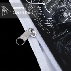 100% Cotton Floral Skull Knight 3 Piece Quilt Cover Set Human Skeleton Couple Printed Bedding Set 3 Piece Suitable for Couples and Adults Gothic Quilt Cover Set Super Soft Breathable Short Fluff Bedding Set Light