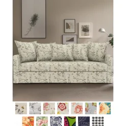 100% Cotton Floral Sofa Cover Quilted Cotton Slipcovers HOLcover LITB PRIME cover