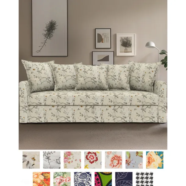 100% Cotton Floral Sofa Cover Quilted Cotton Slipcovers HOLcover LITB PRIME cover