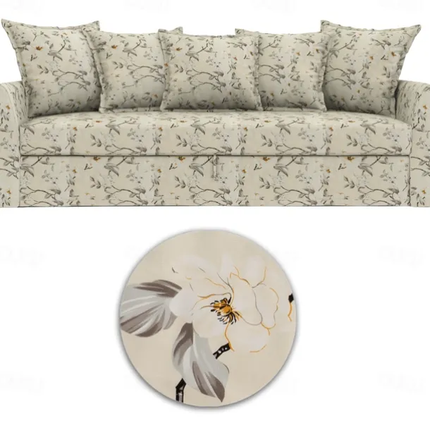 100% Cotton Floral Sofa Cover Quilted Cotton Slipcovers HOLcover LITB PRIME cover