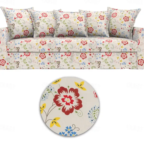 100% Cotton Floral Sofa Cover Quilted Cotton Slipcovers HOLcover LITB PRIME cover