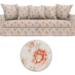 100% Cotton Floral Sofa Cover Quilted Cotton Slipcovers HOLcover LITB PRIME cover