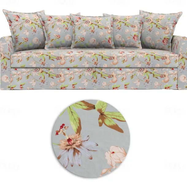 100% Cotton Floral Sofa Cover Quilted Cotton Slipcovers HOLcover LITB PRIME cover