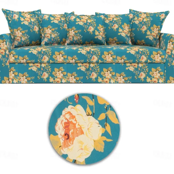 100% Cotton Floral Sofa Cover Quilted Cotton Slipcovers HOLcover LITB PRIME cover