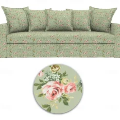 100% Cotton Floral Sofa Cover Quilted Cotton Slipcovers HOLcover LITB PRIME cover