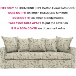 100% Cotton Floral Sofa Cover Quilted Cotton Slipcovers HOLcover LITB PRIME cover